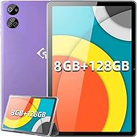 Android Tablet 10.1 Inch 8 GB + 128 GB (1TB TF), Octa-Core, 2.5GHz, 8MP + 13MP Camera, 4G LTE, WiFi, Type-C (Gorgeous Violet, 128 GB) (Purple Purple, 128 GB)