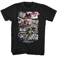 Monster Hunter 4 Monsters Black Adult T-Shirt Tee