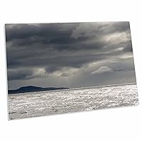 3dRose Australia, Tasmania, Tasman Sea. Sun on Horizon, Storm... - Desk Pad Place Mats (dpd-329615-1)
