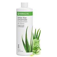 Herbal Aloe Concentrate Pint: Original Flavor 16 FL Oz (473 ml) for Digestive Health with Premium-Quality Aloe, Gluten-Free, 0 Calories, 0 Sugar, Naturally Flavored