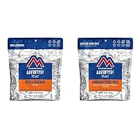 Mountain House Rice & Chicken + Chicken Fried Rice | Freeze Dried Backpacking & Camping Food Bundles | 2 Servings Each