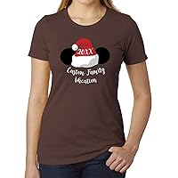 Mouse Head Santa Head Custom Family Vacation 20XX Woman's Christmas Shirt!