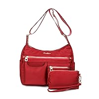Oichy Crossbody Bags for Women Nylon Waterproof Shoulder Bags Messenger Bag Travel Purses and Handbags with Small Wallet