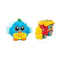 KiddoLab Interactive Baby Toy Set: 'Mr. Blue' Dancing Bird Musical Toy Train - Engaging Sound & Movement for Infants 6 Months & Up.