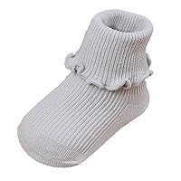 Baby-Girls Socks Bow Infant Toddler Ankle Socks Thick Indoor Outdoor Winter Warm Shoes Socks Walking Socks