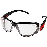 Delta Plus RX-GG-40C-AF-2.0 ERB Safety Glasses, Amber HC/PC Lens, Black Frame with Grey Soft Accents