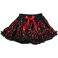 Black & Red Polka Dot Satin Tutu Skirt - Toddler