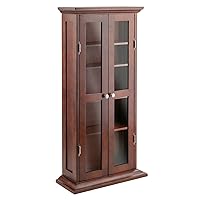 Winsome Wood DVD/CD Cabinet, Antique Walnut (94944)