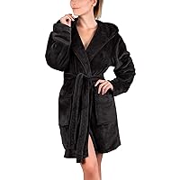 Ofertas De Primera Womens Fuzzy Robe Mid Length Bathrobe Belted Soft Bath Robes Plush Kimono Robe With Pockets Fall Winter Spa Robes Midi Length Robe