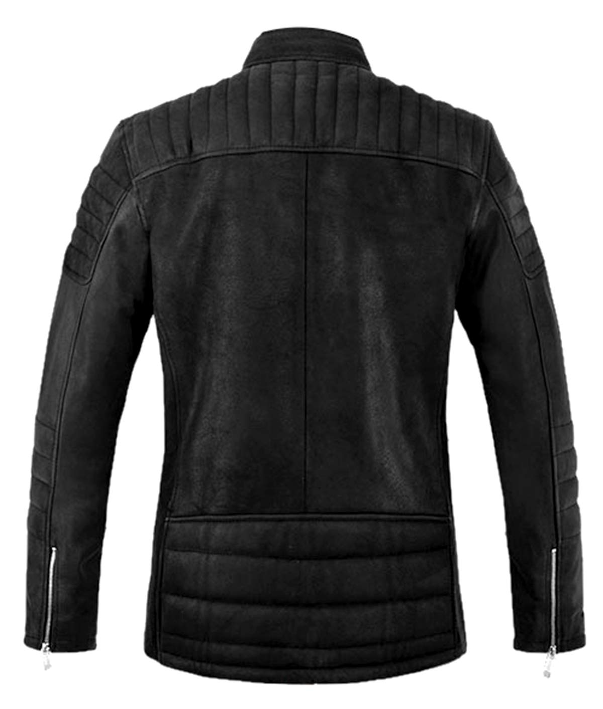 Spazeup Leather Biker Jacket Men - Biker Leather Jacket Men - Lambskin Leather Jacket Men