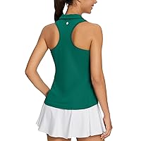 BALEAF Women's Sleeveess Golf Shirts with Tennis Skirts Athletic Outfits (Green and White, Size M)