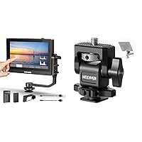NEEWER F500 5.5 Inch Camera Field Monitor with MA002 Monitor Mount, HDR Touch Screen with 3D LUT, Waveform, Vector Scope, Full HD 1920x1080 IPS 4K HDMI Loop in/Out DSLR Video Peaking Focus Assist