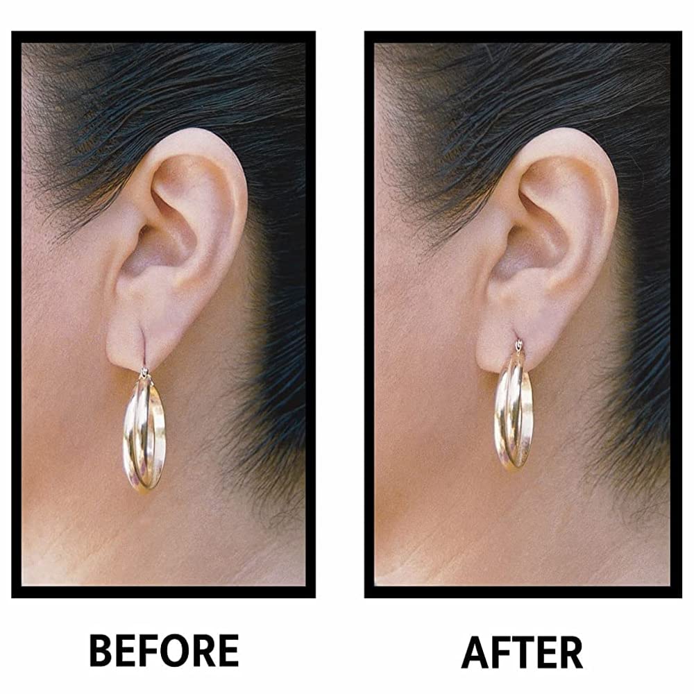 Earlift Invisible Ear Lobe Support Solution Support Peel & Press for Pierced Ears As Seen On Tv- 180 Count