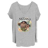 Disney Women's Moana Junior's Plus Short Sleeve Tee Shirt