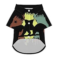 Cali California Republic State Bear Rasta Breathable Cool Dog and Cat Clothes Fashion Soft T Shirt Summer Hawaiian Beach