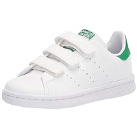 adidas Originals Stan Smith (End Plastic Waste) Sneaker, White/White/Green, 1.5 US Unisex Little Kid