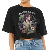Plant Lady Women's Crop Tee Shirt - Cute Cropped T-Shirt - Beautiful Crop Top