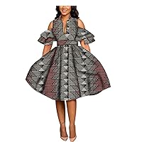African Print Dresses for Women Ankara Clothes Dashiki Plus Size Party Wear Summer