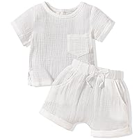 Gender Neutral Baby Linen Summer Outfit