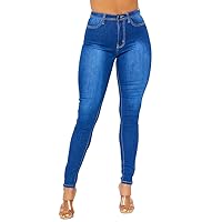 Plus Size Super High Waisted Stretchy Skinny Jeans in Mocha