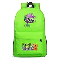 Plants vs. Zombies Game Cosplay Backpack Casual Daypack Travel Hiking Bag Day Trip Carry on Bags Green /1
