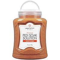 Ginger Lily Farms Botanicals Premium Pedi Soak Solution with Epsom Salt and Sea Salt, 100% Non-Staining, Non-Foaming, Coconut Mango Scent, 70 Ounces