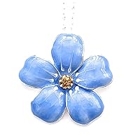 equilibrium Jewellery Silver Plated Forget Me Not Flower Necklace Gift Boxed