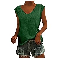 Womens' Cap Sleeve Casual Loose Fit Basic Shirts Tank Tops for Women Casual Summer