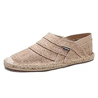 Long Story Men's Casual Shoes, Summer Shoes, Flat Shoes, Flax, Lightweight, Breathable Shoes, Fashion, No Fatigue, Slip-on, Espadrille, Easy to Wear, Anti-Slip, Men's
