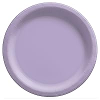 Lavender Round Paper Plates - 10