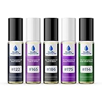 Women's Top 5 Niche Perfume Oil Impressions (Generic Versions of Niche Designer Fragrance) Sampler Gift Set of 5 10.35ml Roll-ons