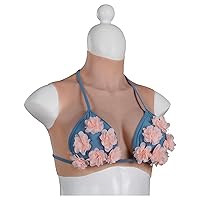 Silicone Breastplate Realistic B-G Cup Breast Forms, Crossdressers Fake Boobs Shaper for Drag Queen Transgender