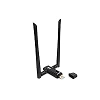AWUS036ACM Long-Range Wide-Coverage Dual-Band AC1200 USB Wireless Wi-Fi Adapter w/High-Sensitivity External Antenna - Windows, MacOS & Kali Linux Supported