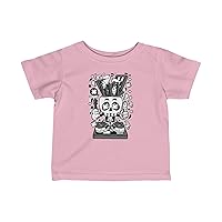 Chess Skull Head Graphic Tee for Baby Boys and Girls Unleash Their Strategic Style with This Adorable Chess Inspired Shirt. (US, Age, 24 Months, Pink)