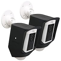 Silicone Skin Case Cover Compatible with Ring Spotlight Cam Battery or Solar, Offer Sun Glare UV Weather Protection & Disguise Spot Light Security Camera (2 Pack, Black)