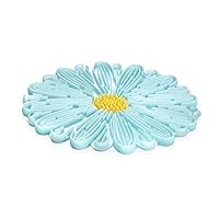 Charles Viancin - Daisy Aqua Food Safe Silicone Trivet - 6''/15cm - Withstands Temperatures up to 220°C / 428°F - BPA-Free, Plastic Free, Food-Grade Silicone - Microwave and Dishwasher Safe