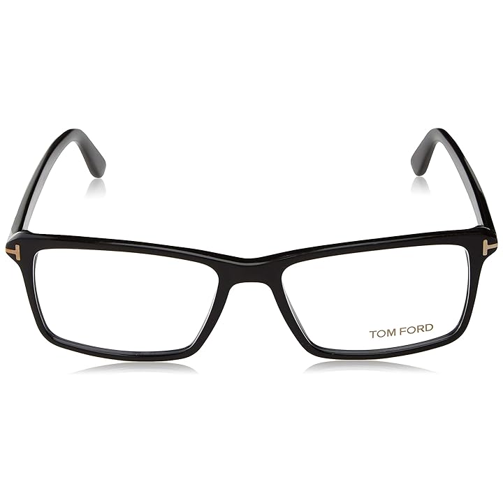 Mua TOM FORD Men's TF 5408 001 Black Clear Rectangular Eyeglasses 56mm,  Shiny Black, Shiny Rose Gold 