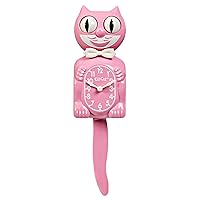 Kit Cat Klock Pink Satin Wall Clock