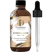 Cinnamon Essential Oil 100% Pure & Natural - 4 fl oz, Therapeutic Grade for Hair & Skin Care, Diffuser Aromatherapy, Soap Making, Candle Making