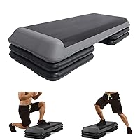 HTTMT- 43'' Adjustable Sports Exercise Aerobic Step Platforms Fitness Exercise Stepper W/Risers 4