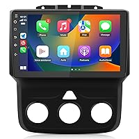 AWESAFE Android Car Stereo for Dodge RAM 1500 2500 3500 2013 2014 2015 2016 2017 2018, Android Touch Screen Radio Replacement with Wireless CarPlay Android Auto - 2+32GB (Only fit Manual AC)
