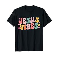 Jesus Vibes Retro Vintage Christian Easter Day Religious T-Shirt