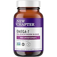 New Chapter Supercritical Omega 7 with Sea Buckthorn + Plant Sourced Fatty Acids + Omega 7 + Non-GMO Ingredients - 30 Vegetarian Capsule