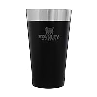 STANLEY Adventure Inulsated Stacking Beer Pint Glass, 16oz Stainless Steel Double Wall Rugged Metal Drinking Tumbler