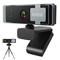 1080P Webcam - Privacy Cover and Tripod, Dual Noise-Cancelling Microphones, Autofocus - 90° View USB Webcam for Calls, Conferences, Zoom, Skype - Plug & Play for Laptop and Desktop (C920)