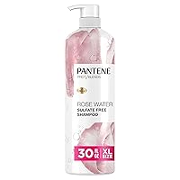 Sulfate Free Rose Water Shampoo, Soothes, Replenishes Hydration, Safe for Color Treated Hair, Nutrient Infused with Vitamin B5 and Antioxidants, Pro-V Blends, 30.0 oz