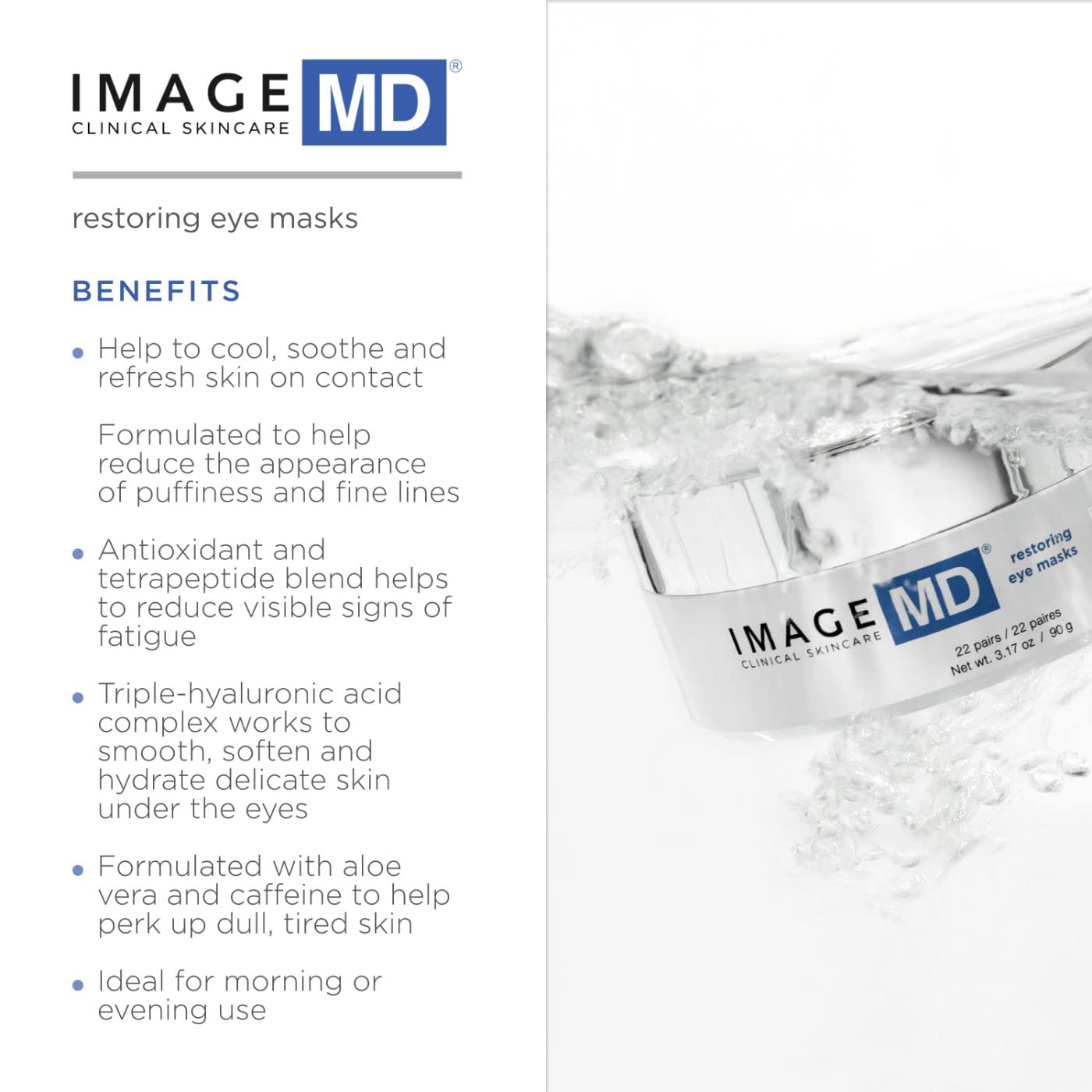 IMAGE Skincare MD Restoring Eye Masks, 22 ct.