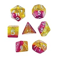 Opaque: 7Pc Polyhedral Yellow Rose