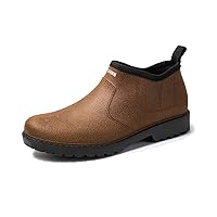 Men's Versatile Short Rain Boots Outdoor Waterproof Non-Slip Rubber Kitchen,Fishing/Car Wash Work Shoes