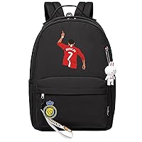 Soccer Stars Knapsack Lightweight Novelty Student Bookbag Wear Resistant Casual Daypacks for Teens